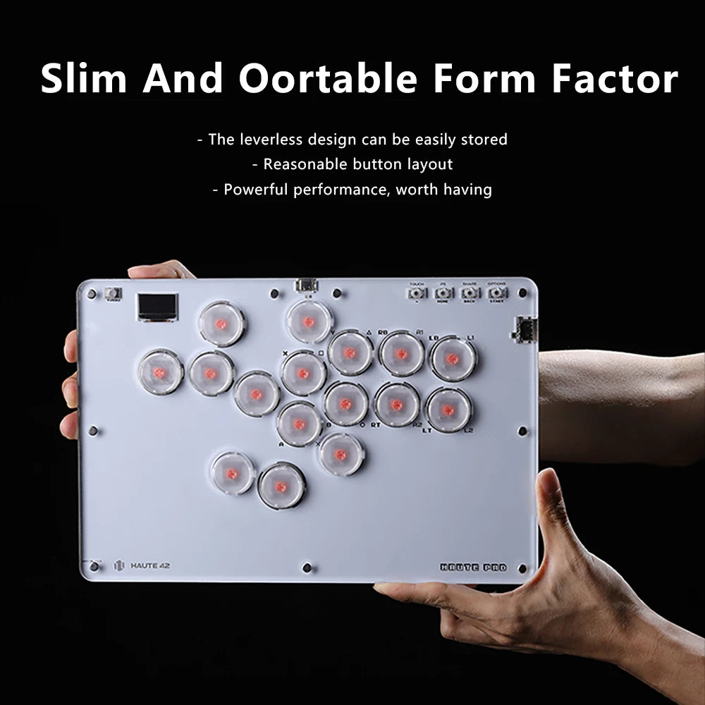 Haute42 Joystick Hitbox Keyboard Arcade Stick Controller For PS4/PS3//Switch/Steam Mini Arcade Hitbox Controller Fight Sticks PC