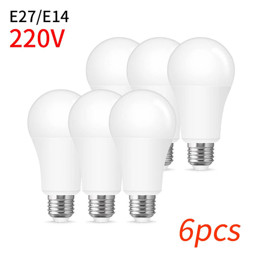 6pcs LED Bulb Lamps AC220V AC110V E27 E14 AC120V 3W 6W 9W 12W 15W 18W 20W Lampada  Bombilla  Living  Room Home Luminair AP 220V