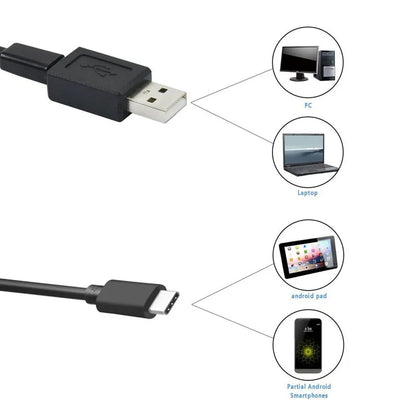 Newest 7.0mm USB Type-C Endoscope Camera Android PC 2m Flexible Snake Inspection Scope  Borescope Camera with 6LEDs Adjustable