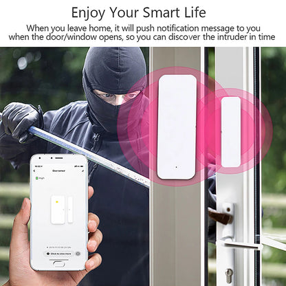 Tuya WiFi Zigbee Door Sensor Contact Sensor Open Closed Detector Smart Home Alarm Security Protection Work with Aleax Smart Life