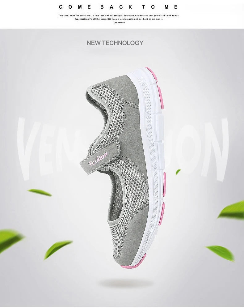 Summer Women Casual Shoes Soft Portable Sneakers Walking Shoes Flat Soles for Women Breathable Slip on White Shoes