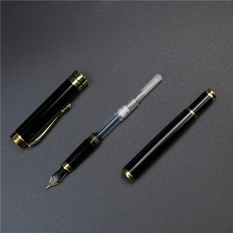 Golden text custom engraved Fountain Pen Office school commemorate gift full metal pen Student writing Roller Pen stationery