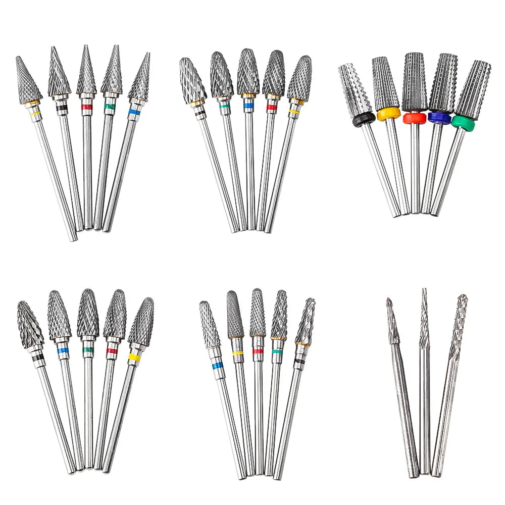 Dmoley Tungsten Carbide Nail Drill Bit Electric Manicure Drills For Milling Cutter Ceramic Nail Burr Pedicure Accessories