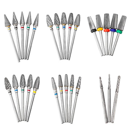 Dmoley Tungsten Carbide Nail Drill Bit Electric Manicure Drills For Milling Cutter Ceramic Nail Burr Pedicure Accessories