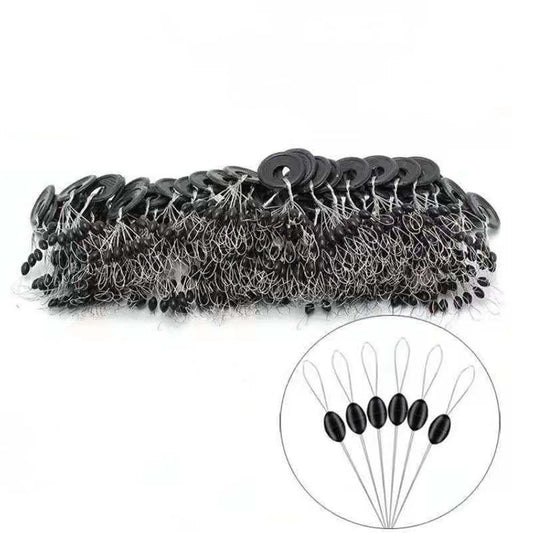 60pcs 10 Group High Quality Black Rubber Space Beans Stopper Suitable For Fishing Line 2.5-5# Carp Fishing Accessories