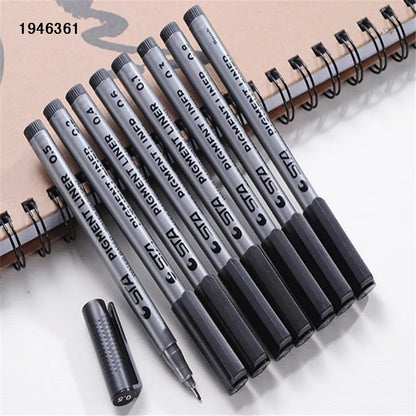 Waterproof STA Art Markers brush pen office  student School Painting Line Drawing Black fine sketch Pens art supplies