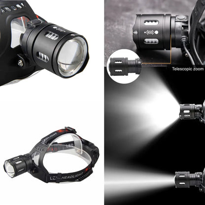 Powerful XHP70.2 XHP50.2 Led Headlamp Headlight Zoom Head Lamp Flashlight Torch 18650 battery USB Rechargeable Fishing Lantern