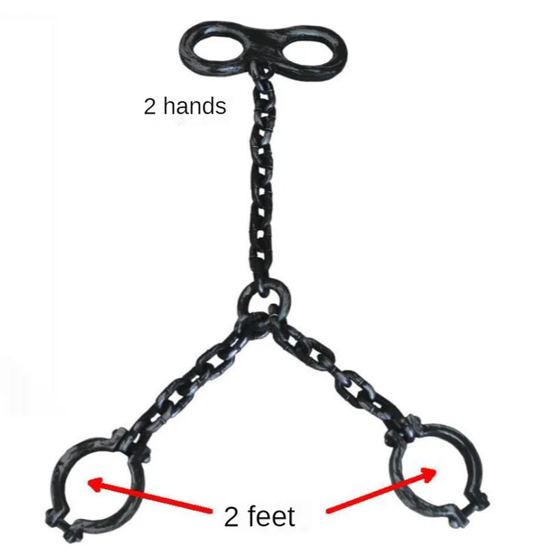 Halloween Performance Props Lacquered Iron Legcuffs Shackles Game Party Supplies Holloween Horror Cosplay Bar Club Ornament Gift