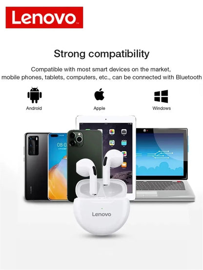 Original Lenovo HT38 TWS Earphone Wireless Bluetooth 5.0 Headphones Stereo Bass With Microphone Noise Reduction Mini Headset