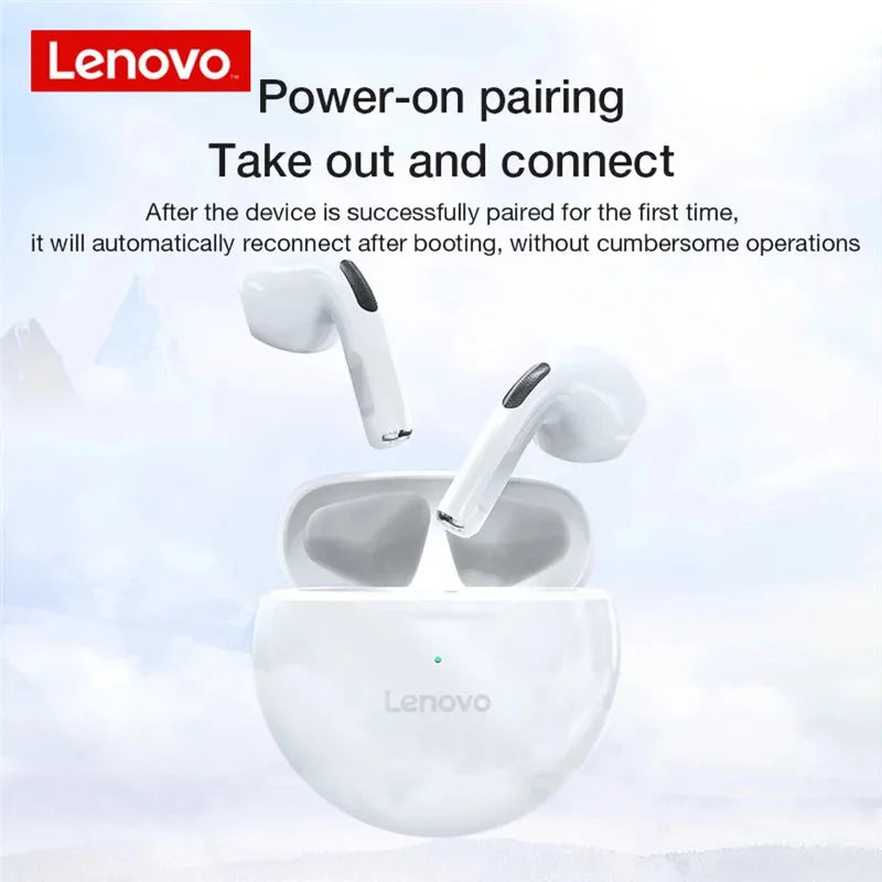 Original Lenovo HT38 TWS Earphone Wireless Bluetooth 5.0 Headphones Stereo Bass With Microphone Noise Reduction Mini Headset