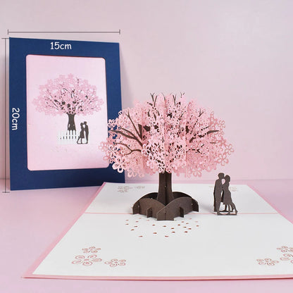 Love Postcard 3D Pop UP Greeting Cards Wedding Birthday Anniversary for Couples Wife Husband Handmade Valentines Day Gift