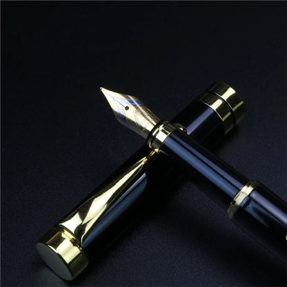 Golden text custom engraved Fountain Pen Office school commemorate gift full metal pen Student writing Roller Pen stationery