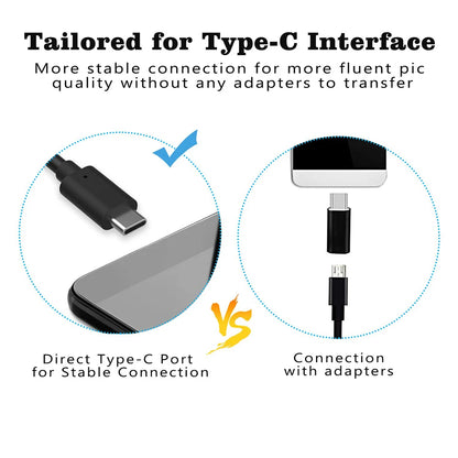 Newest 7.0mm USB Type-C Endoscope Camera Android PC 2m Flexible Snake Inspection Scope  Borescope Camera with 6LEDs Adjustable