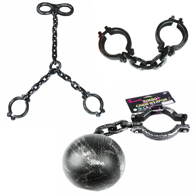 Halloween Performance Props Lacquered Iron Legcuffs Shackles Game Party Supplies Holloween Horror Cosplay Bar Club Ornament Gift