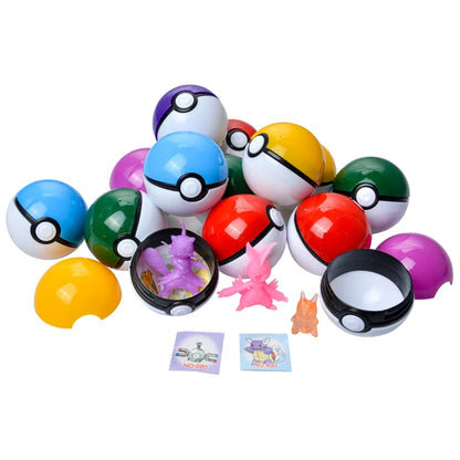 24Pcs /Set 5 Cm PokeBall Model Pokemon Anime Figure Pikachu Pocket Monster Pet Elf Dolls Toys For Children's Birthday Gift