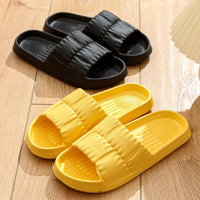 Soft Sole Slippers Thick Platform Sandals Indoor Outdoor Lady Sandals Beach Shoes for Women EVA Non Slip Flip Flops Reutral