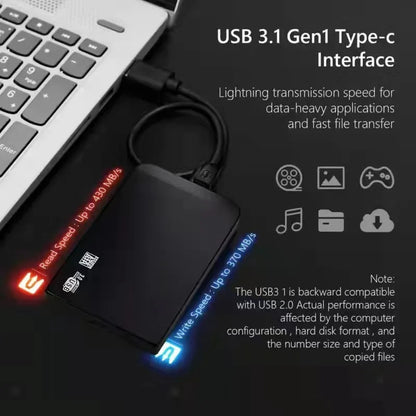 Lenovo Portable Original 500GB SSD High-speed External Solid State Hard Drive USB3.0 Interface HDD Mobile Hard Drive for Laptops