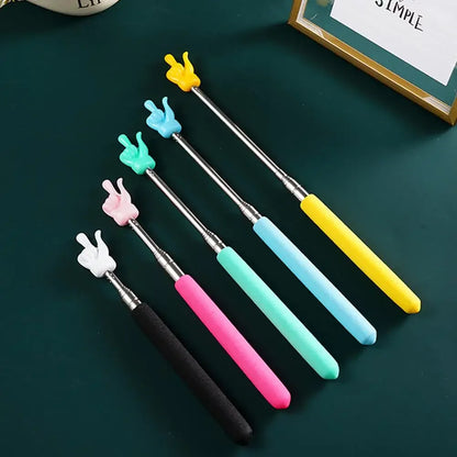 Retractable Teacher Pointer Finger Design StainlessSteel Telescopic School Teaching Pointer Stick Teacher Supplies for Classroom