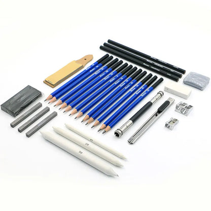 Bview Art Professional 32pcs Artist Sketching Pencil Set Sketch And Drawing Pencils Art Set