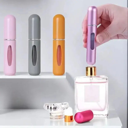 3pcs 5ml Bottom-fill Perfume Refillable Liquid Container for Cosmetics Fragrance Spray Dispenser Press Type Portable Bottle