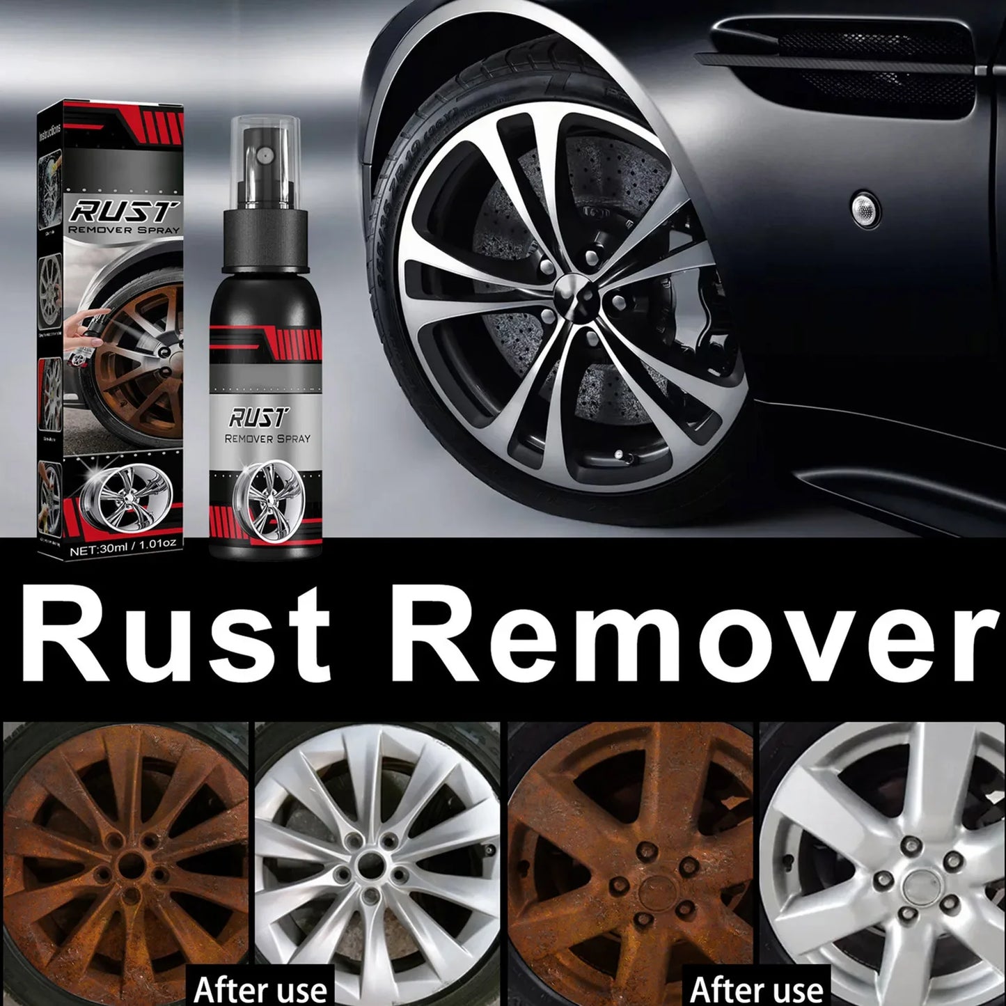 Rust Inhibitor Rust Remover Derusting Spray Car Maintenance Cleaning Metal Chrome Paint Clean Anti-rust Lubricant