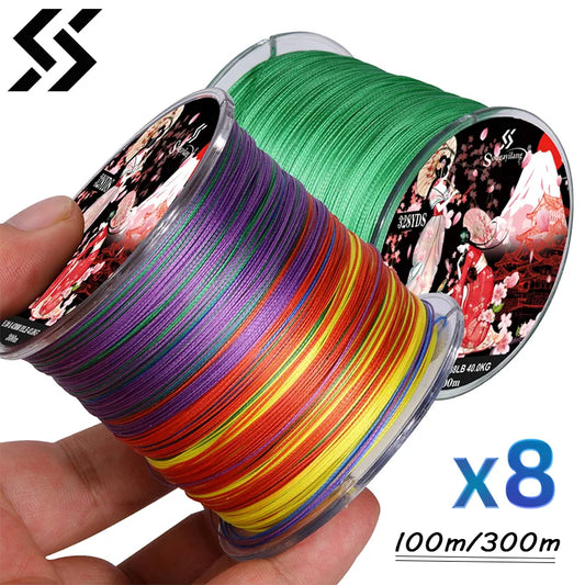 Sougayilang 8 Strands Braided Fishing Line 100M 300M Multifilament Carp Fishing Japanese Braided Wire Fishing Accessorie PE Line