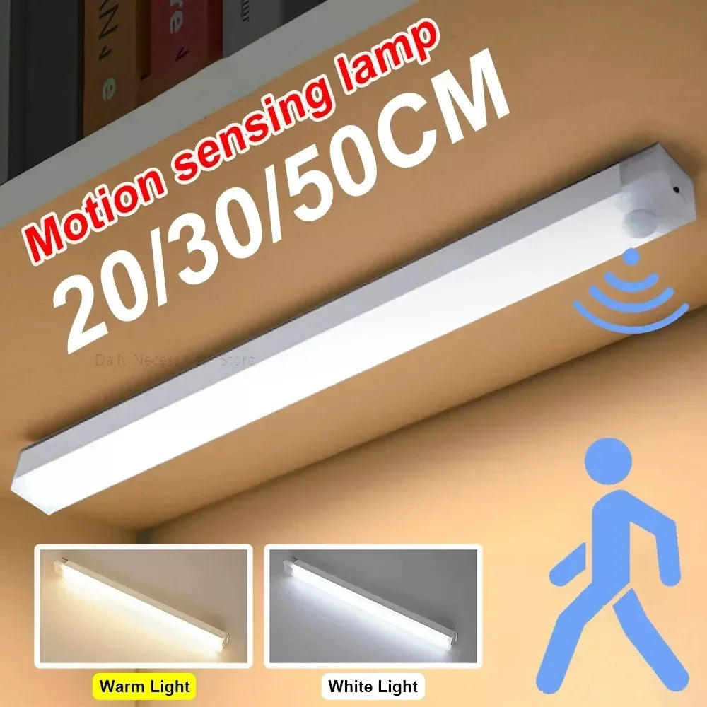 USB Charging Led Lights PIR Motion Sensor LED Bar Light Dimmable Light Detector Portable for Kitchen Indoor Lighting