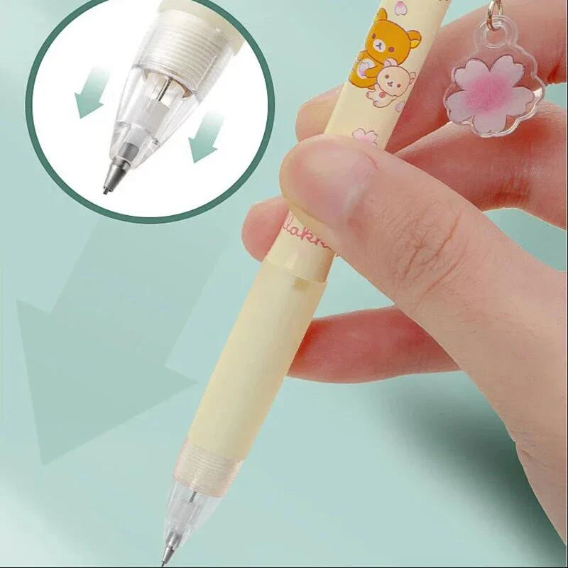 0.5/0.7mm Mechanical Pencils Cute Bear 2B Automatic Pencils Kawaii Stationery Kids Gifts Writing Tool School Office Press Pens