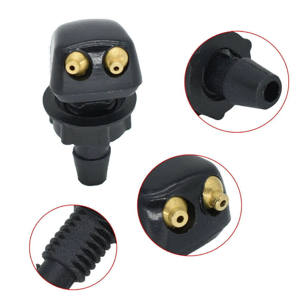 Sale 2Pcs Car Windshield Wiper Washer Spray Nozzle Fits Most Car Models Car Dual Holes Windshield Washer Nozzle Water Spray