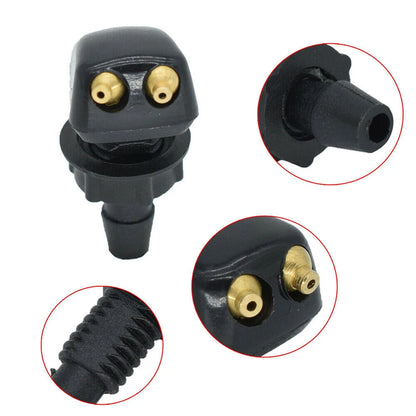 Sale 2Pcs Car Windshield Wiper Washer Spray Nozzle Fits Most Car Models Car Dual Holes Windshield Washer Nozzle Water Spray