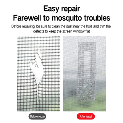 Window Mosquito Net Repair Tape Self Adhesive Window Screen Repair Patch Strong Anti-Insect Fly Mesh Broken Holes Repair