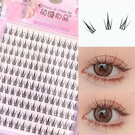 Individual Eyelashes DIY Eyelash Clusters Natural Fake Eyelashes Lash Clusters Manga Lashes Newbie Daily Eyelashes Makeup