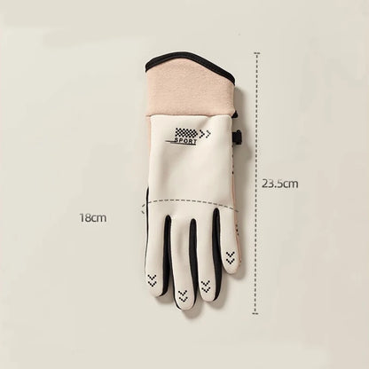 Women Winter Keep Warm Touch Screen Fleece Fashion Outdoor Sports Gloves Waterproof Not Bloated Antiskid Drive Riding