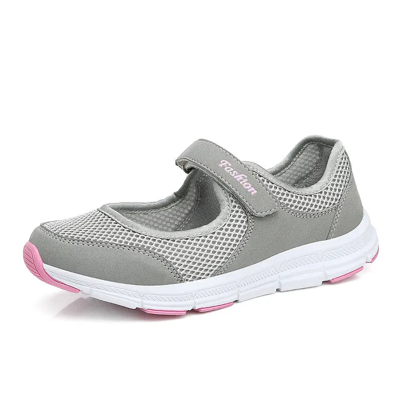 Summer Women Casual Shoes Soft Portable Sneakers Walking Shoes Flat Soles for Women Breathable Slip on White Shoes