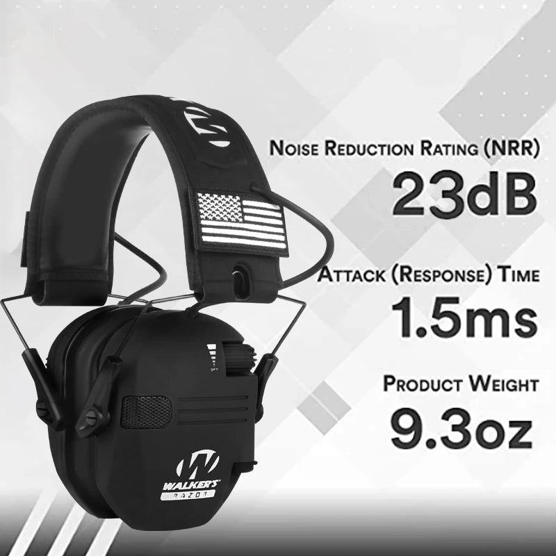 2024 Tactical Electronic Shooting Earmuff Anti-noise Headphone Sound Amplification Hearing Protection Headset Foldable Hot Sale