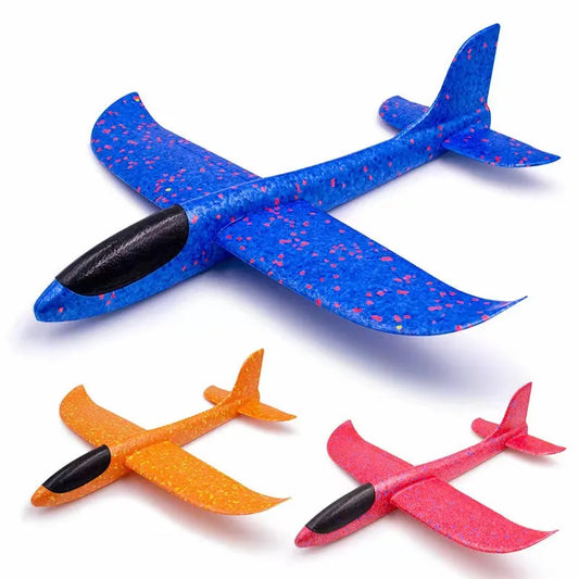 Large Foam Plane Glider Hand Throw Airplane Inertial EPP Bubble Planes Outdoor Launch Kids Toys for Children Boys Gift