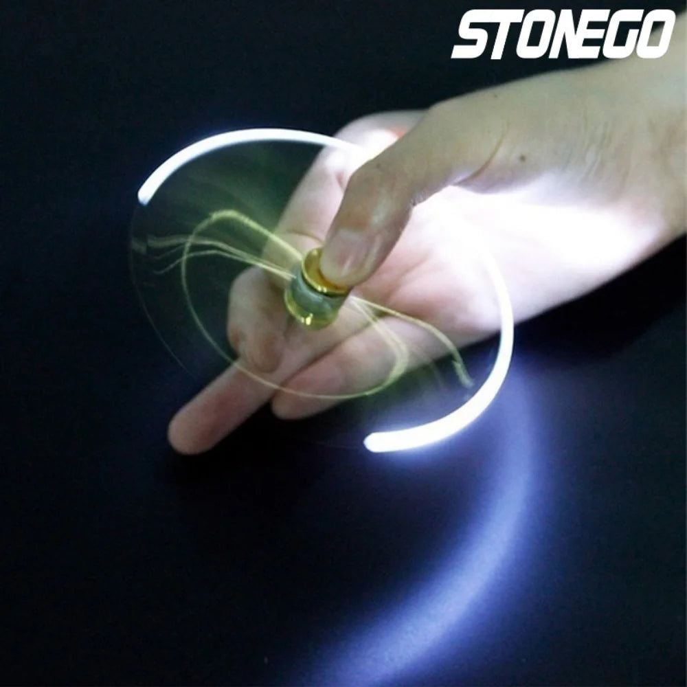 STONEGO Relieve Stress Spinner Pen Gyroscope Decompression Light Ball Pen Shape Finger Gyro Writing Pen