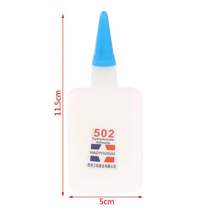 1pc 502 Super Glue Instant Quick Dry Cyanoacrylate Strong Adhesive Quick Bond Leather Rubber Metal Office Supplies Fast Glue