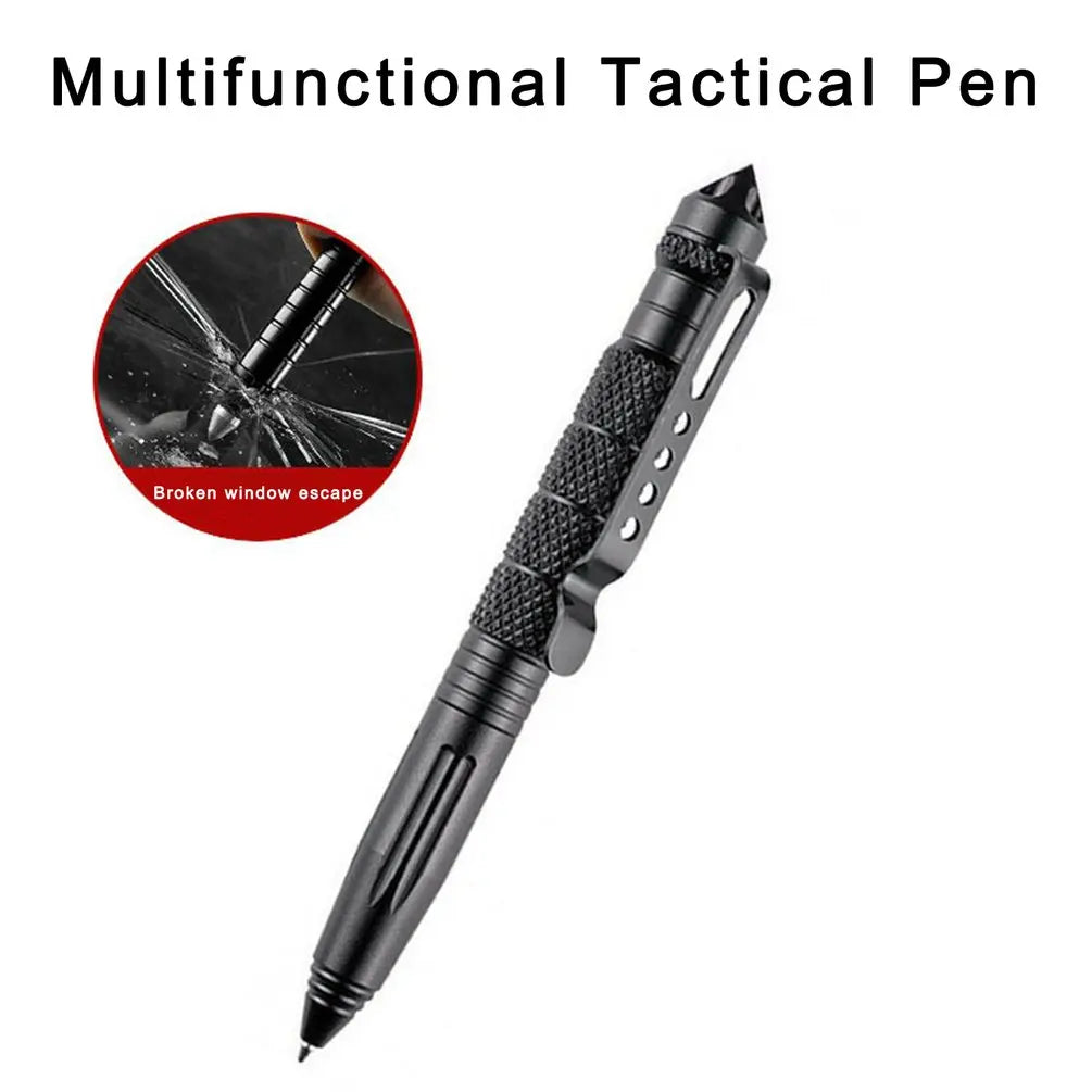 High Quality Metal Military Tactical Pen School Student Office Ballpoint Pens Emergency Glass Breaker Self Defense EDC Supplies