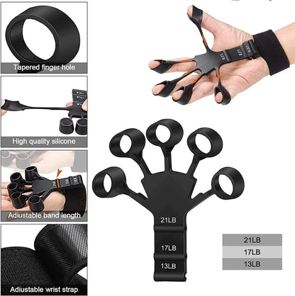 6 Resistance Levels Hand Grip Hand Strength Trainer Rehabilitation Physical Tools Fitness Finger Gripper Gym Expander Portable