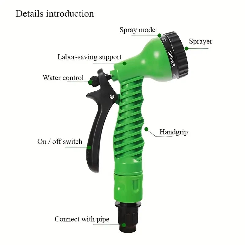 High-Pressure Car Wash Hose Expandable Magic Hose Pipe Home Garden Watering Hose Multi-Function Gardening Cleaning Water Sprayer