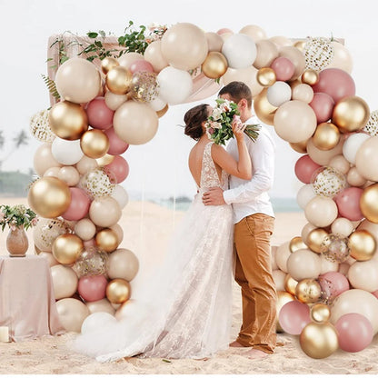 Tender Pink Gold Balloon Garland Arch Kit Wedding Birthday Party Decoration Adult Kids Baby Shower Decor Ballon Wedding Supplies