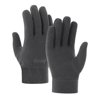 Thicken Fleece Gloves for Men Women Winter Warm Thermal Full Finger Glove Outddor Windproof Running Skiing Cycling Mittens