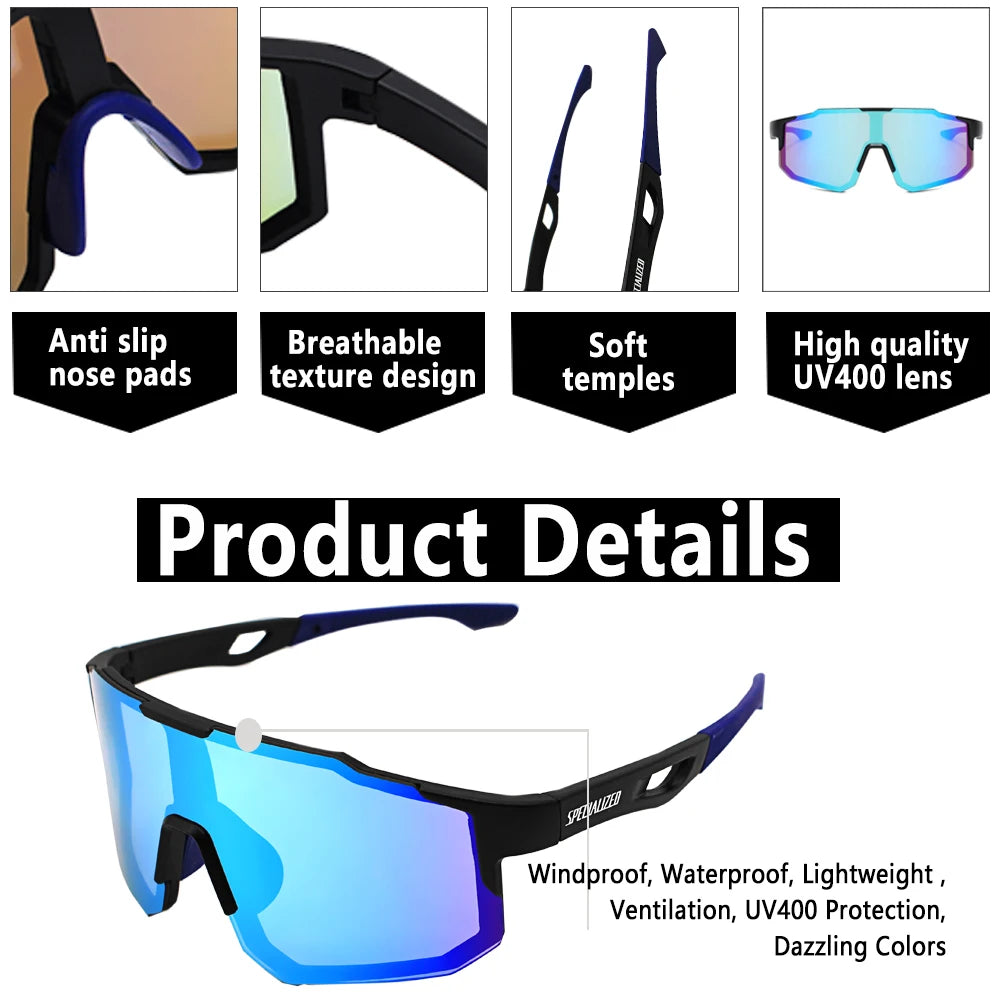 SPECIAUZED UV400 Sport Cycling Glasses Road Sunglasses Bicycle Eyewear Mountain Bike MTB Cycl Goggles running glasses