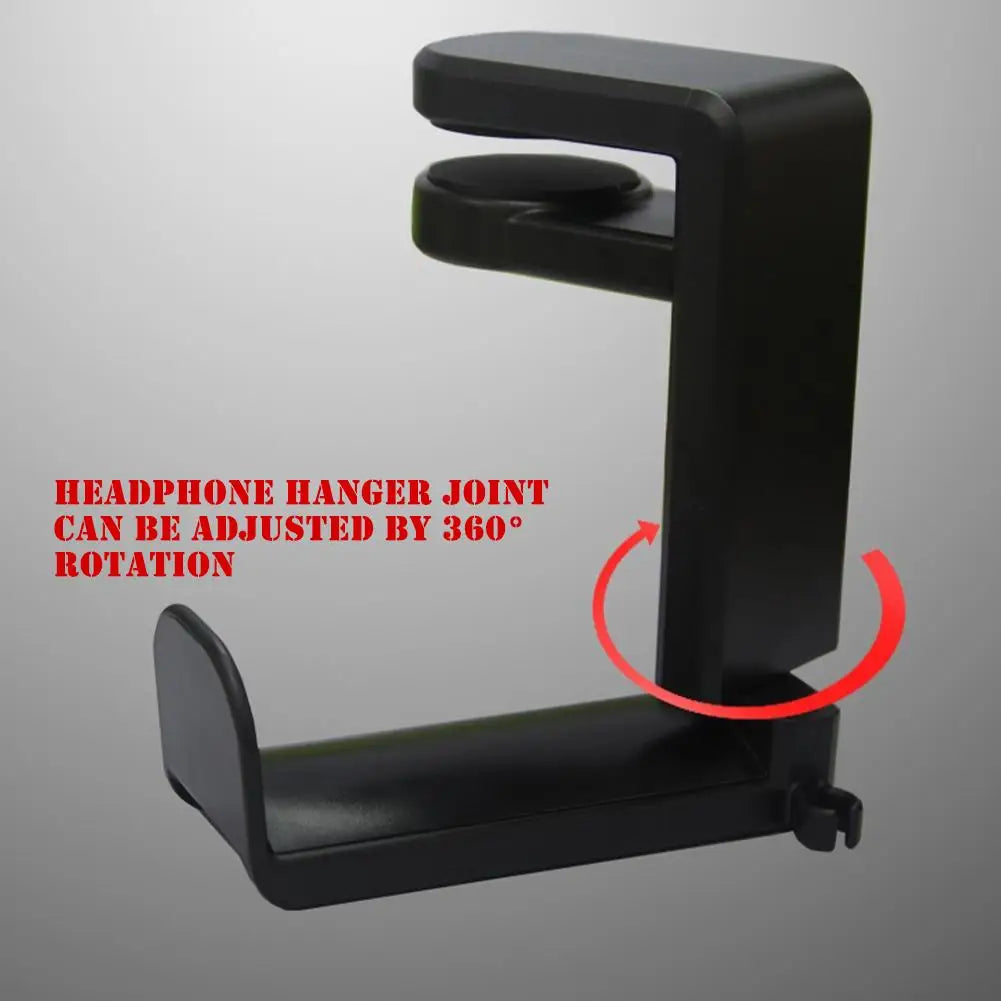 360° Rotating Headphone Stand Desktop Headset Holder PC Gaming Headset Desk Hanger Hook For Earphone Controller