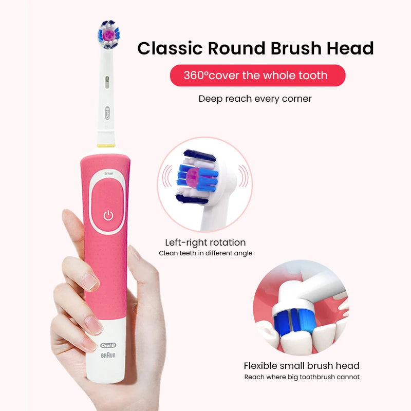 Oral B D100 Electric Toothbrush 2D Vitality Cleaning Teeth Brush Waterproof Electronic Teeth Brush Inductive Charger With Timer