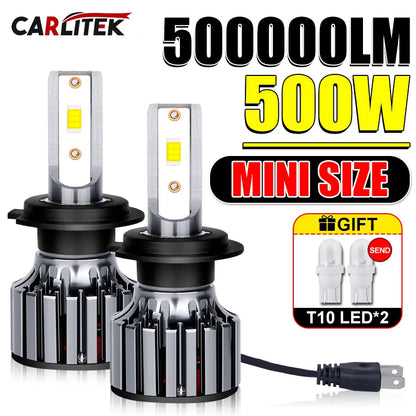 500W 500000LM H7 H4 H1 H8 H11 LED Light H7 Car Headlight Bulbs H11 H8 LED Fog Auto Lamp 6000K 5570 9005 9006 9012 12V Turbo 24V