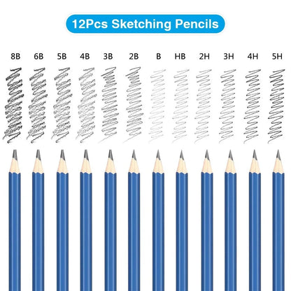 Bview Art Professional 32pcs Artist Sketching Pencil Set Sketch And Drawing Pencils Art Set