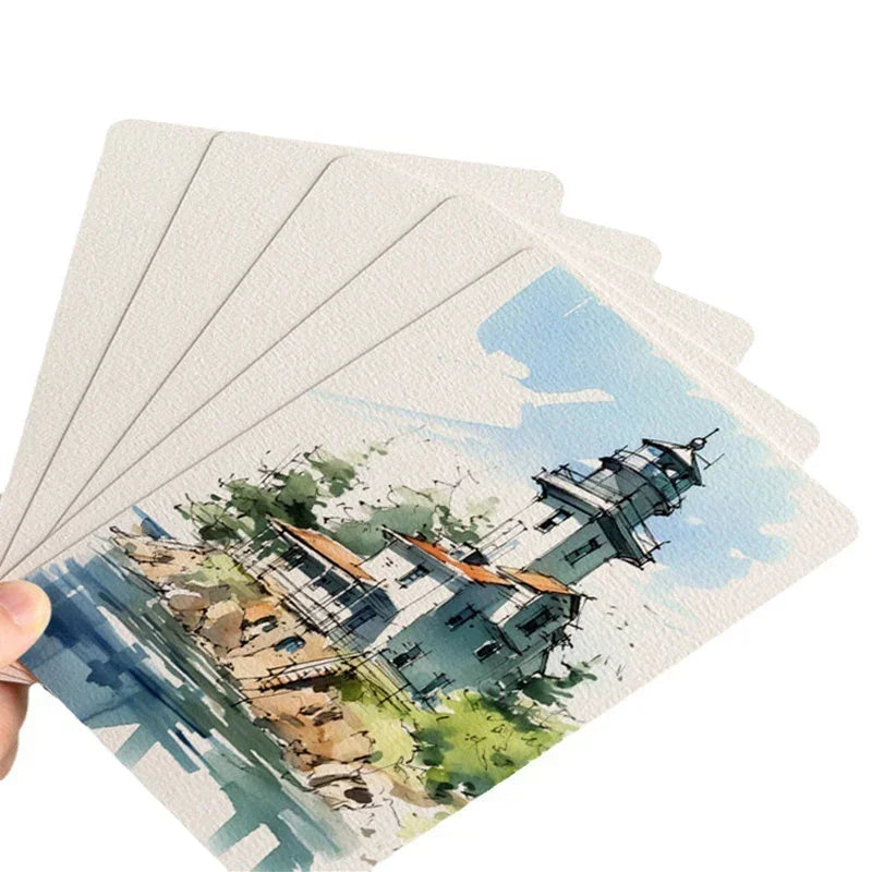 Square/Round Watercolor Paper 300g 25 Sheets Professional Water Color Paper Postcard for Painting School Supplies