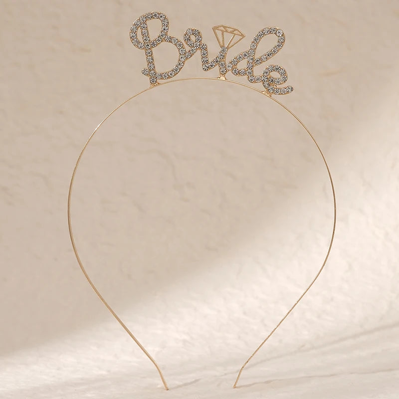 Alphabet hair bands Birthday Bride Masquerade Bridal Headdress Women Alloy Hair Accessories Hair Jewelry Headpiece Headwear Gift